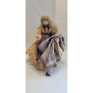 Corn Husk Doll Doing Needlework